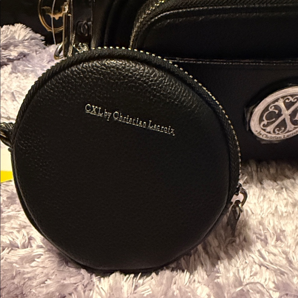 LChristian Lacroix Black camera Bag and Wallet Set NWT - Picture 8 of 11